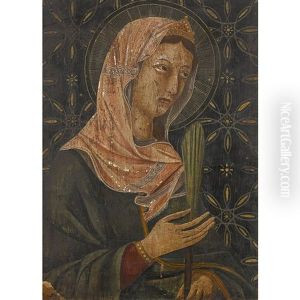 Maria Mit Nimbus Und Palmblatt by Niccolo Segna di Buonaventura