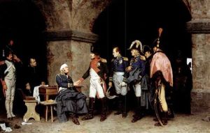 Napoleon Visiting A Wounded Marshal by Alcide Segoni