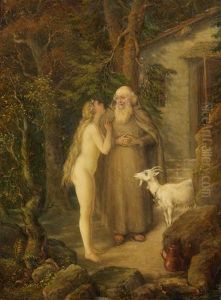 Nymphe Und Einsiedler by Wilhelm Seib