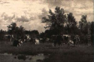 Cows In The Pasture by Carl Seibels