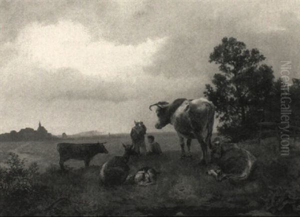 Niederrheinische Landschaft Bei Aufziehendem Gewitter - view 1