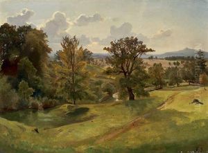 Voralpenlandschaft by Franz Seidel