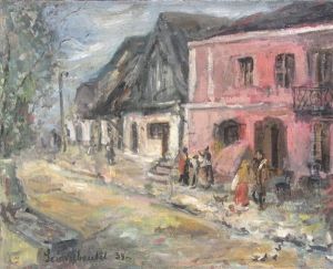 Ulica W Miasteczku by Efraim Seidenbeutel