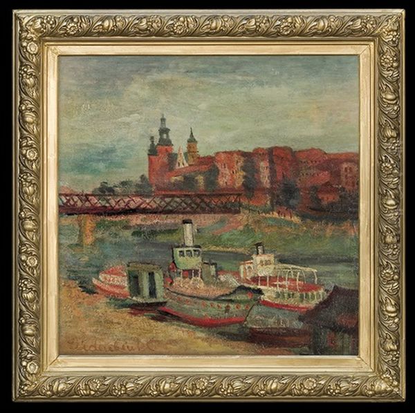 Wawel Castle And Debnicki Bridge In Cracow - view 1