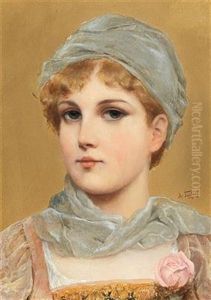 Portrait Of A Girl With A Rose