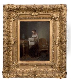 Jeune Femme Dans Son Interieur, Circa 1880 by Paul Seignac