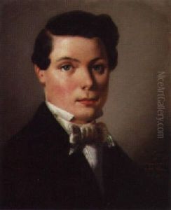 Portrait Of A Gentleman, Thought To Be The Artist, Head And Shoulders, Wearing A Dark Suit And A Bow Tie
