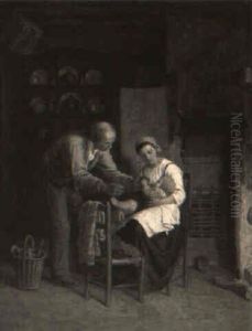 Playing With The Baby by Paul Seignac