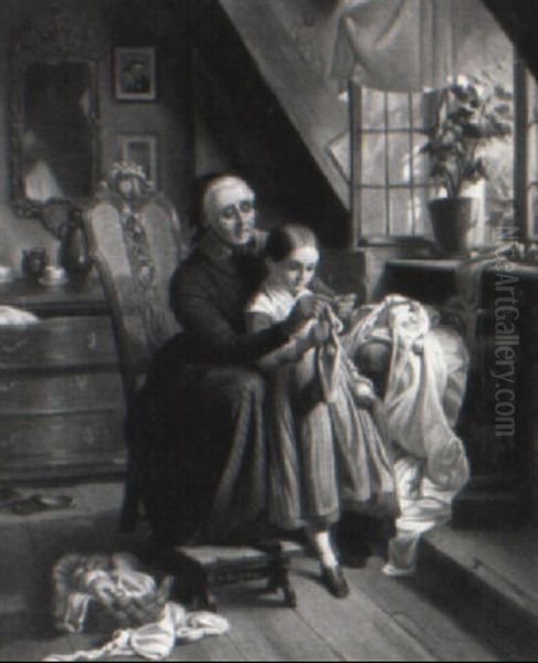 The Knitting Lesson - view 1