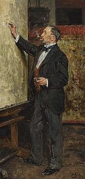 Kunstler An Der Staffelei (selbstbildnis) - view 1