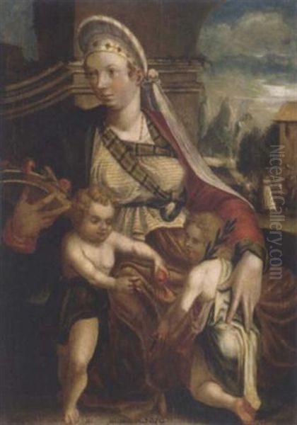 Sarah, With The Banishment Of Hagar And Ishmael Beyond - view 1
