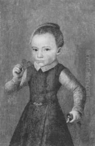 Portrait Of A Child Holding Cherries And A Pet Bird by Jakob Seisenegger