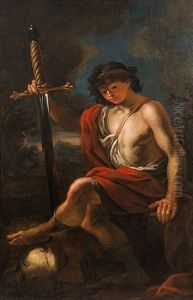 David With The Head Of Goliath by Daniel (Joseph D.) Seiter