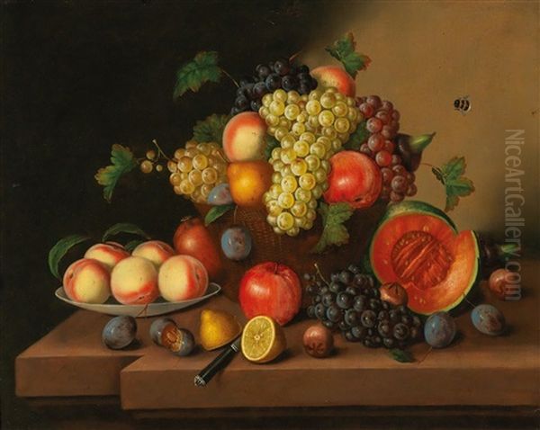 Large Decorative Still Life With Fruit - view 1