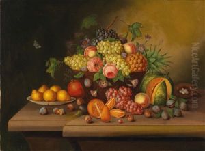 Large Still Life With Fruit On A Stone Slab Large Still Life With Fruit On A Stone Slab