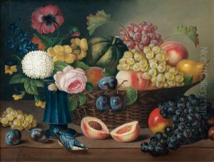 Stilleben Mit Blumen, Fruchten Und Einem Kleiber Stilleben Mit Blumen, Fruchten Und Einem Kleiber
