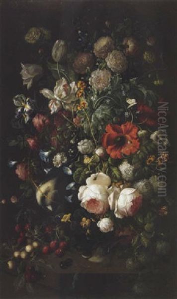 Stilleben Mit Blumen, Vogeln, Schmetterlingen Und Insekten - view 1
