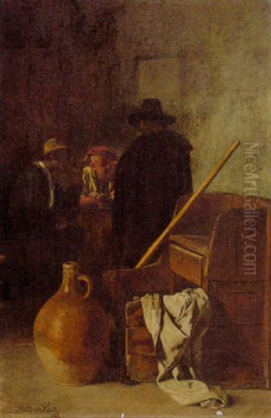 Drei Stammtischbruder In Der Schenke Am Tisch - view 1