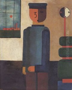 Arbeiter Neben Kompressor by Franz Wilhelm Seiwert