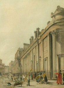 "the Bank, Looking Towards The Mansion House by Thomas Shotter Boys
