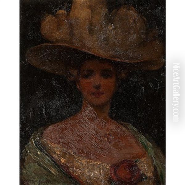 Portrait Of A Woman With Hat - view 1