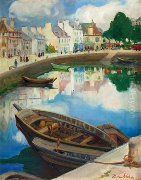 The Little Harbor, Concarneau, Brittany - view 1