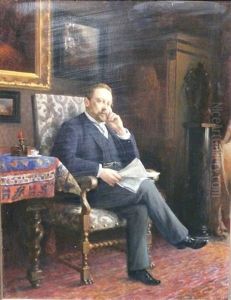 Portrait Of A Seated Gentleman by Adalbert Franz Seligmann