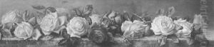 Still Life With Roses On A Ledge