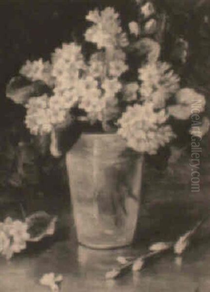 Flowers In A Blue Vase - view 1