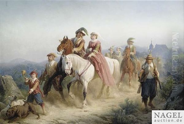 A Noble Hunting Party - view 1