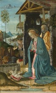 The Nativity, An Extensive Landscape Beyond by Jacopo Del Sellaio