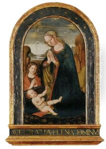 The Madonna And Child With The Young Saint John The Baptist by Jacopo Del Sellaio