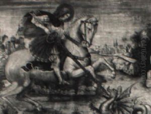 Saint George And The Dragon by Jacopo Del Sellaio