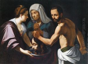 Salome Empfangt Das Haupt Des Taufers - Salome Riceve La Testa Del Battista by Carlo Sellitto