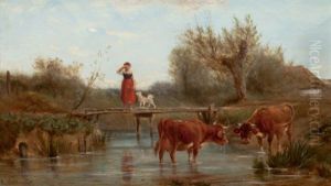 Crossing The Stream by Ludwig Sellmayr