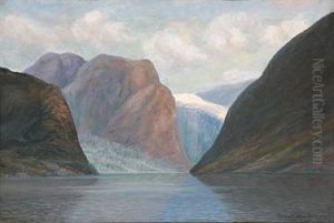 Norwegian Fiord Scene by Conrad Hans Selmyhr