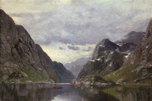 Rowing On A Fjord by Conrad Hans Selmyhr