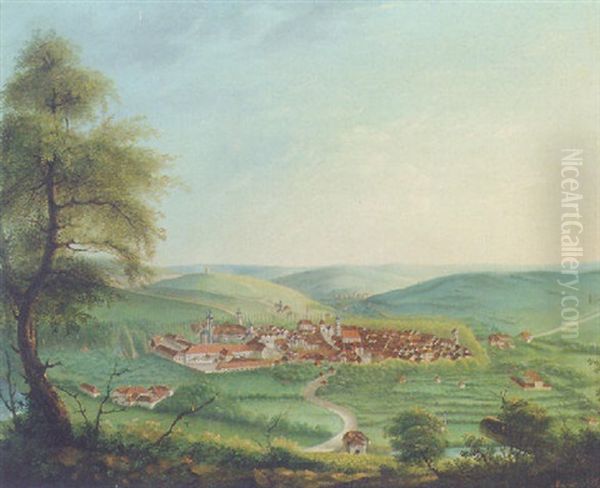 A Panoramic View Of An Austrian Town - view 1
