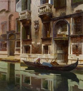 Kanalansicht In Venedig by Luigi Selvatico