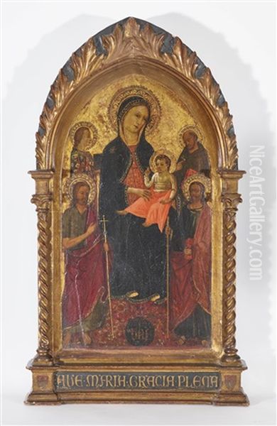 The Virgin And Child Accompanied By St. Catharine Of Alexandria And St. John The Baptist (left) As Well As Francis Of Assisi And St. John The Evangelist (right) - view 1