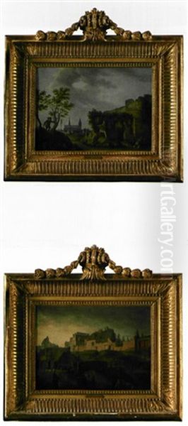Vue De Tournai (+ De La Cathedrale Les Lavandieres Dans Les Faubourgs; Pair) - view 1