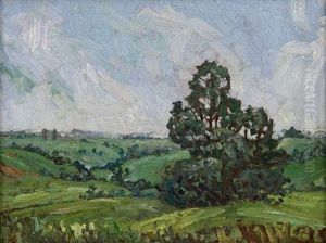 Hills, Midlands by Clement (Joseph Charles Louis) Seneque