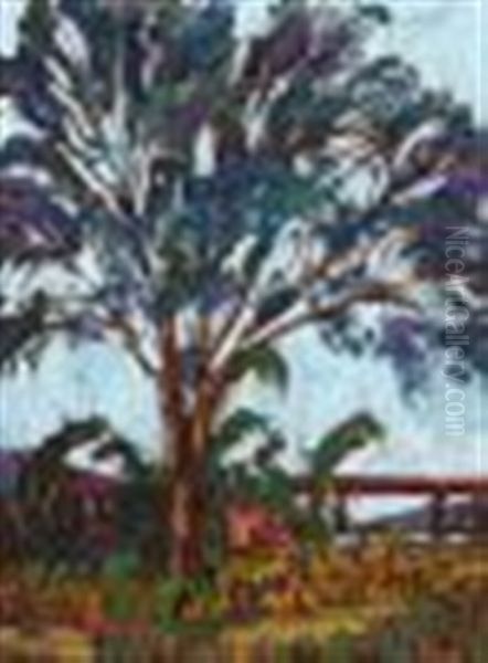 Tree And Distant Railway Bridge - view 1