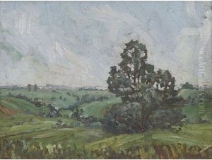 Landscape by Clement (Joseph Charles Louis) Seneque