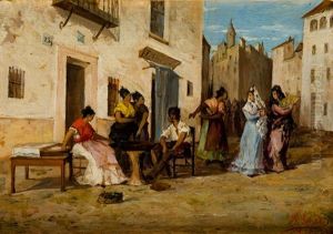 Paseando Por Las Calles De Sevilla by Rafael Senet y Perez