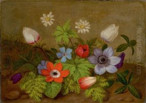 Blumenstillleben by Adolf (Carl) Senff