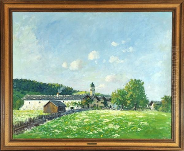 Mittenwald Im Fruhling (with Oil Study, Verso) - view 1