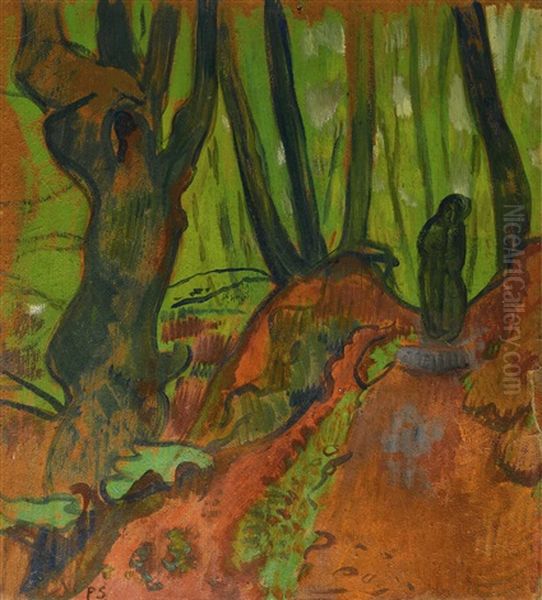 Sous-bois A Huelgoat - Recto Personnages - Verso - view 1