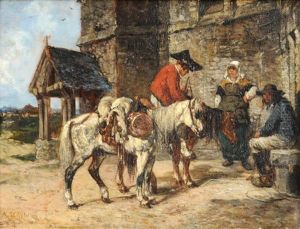 Reiter Bei Der Rast by Amedee Elie Servin