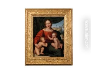 La Vierge, Jesus Et Saint Jean-baptiste by Cesare da Sesto